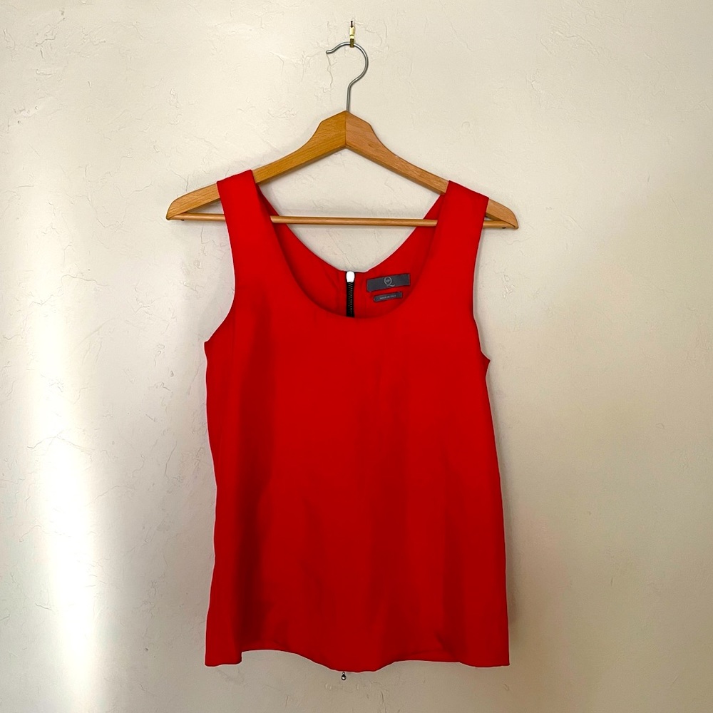Alexander McQueen Red Zipper Back Shirt